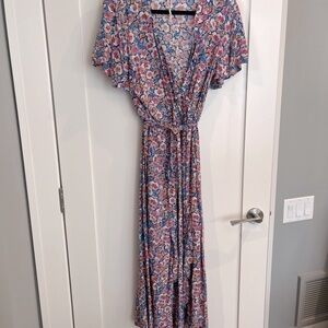 Garcia Maxi Sundress with Flutter Sleeves and V-Neck Never Worn.